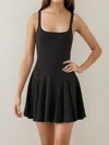 Black Square Neckline Stretch Crepe Homecoming Dresses #Milly02054551