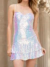 Sparkly Bodycon Sequin Sweetheart Ruffle Homecoming Dresses #Milly02054600