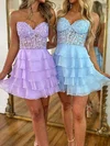 Corset Skater Chiffon Appliques Tiered Homecoming Dresses #Milly02054612