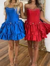 Unique Skater Taffeta Beaded Ruffle Homecoming Dresses #Milly02054613