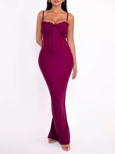 Sheath/Column Sweetheart Jersey Split Formal Dress PT02026072