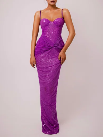 Sheath/Column Sweetheart Sequin Split Formal Dress PT02026106