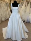 Ball Gown/Princess Square Neckline Satin Sweep Train Wedding Dress #Milly00028355