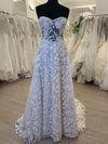 Ball Gown/Princess Sweetheart Tulle Sweep Train Wedding Dress With Flower(s) #Milly00028542