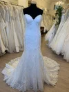 Trumpet/Mermaid Sweetheart Lace Court Train Wedding Dress #Milly00028608