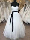 Ball Gown/Princess Sweetheart Tulle Sweep Train Wedding Dress With Pearl Detailing #Milly00028631
