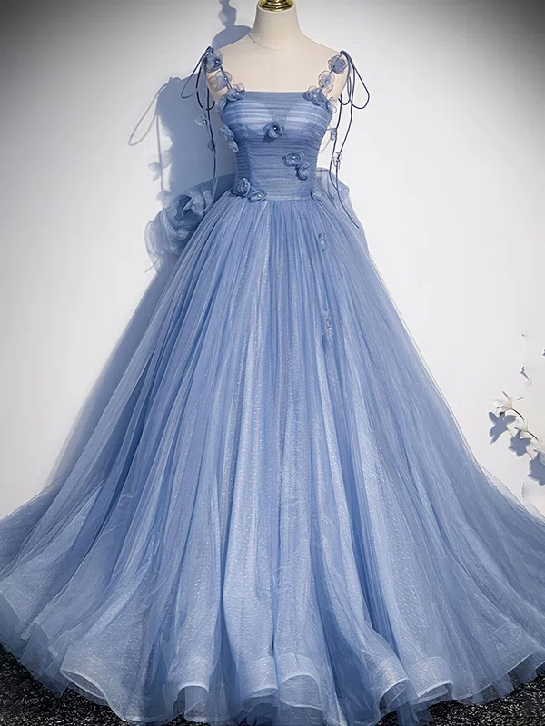 Unique Ball Gown/Princess Tulle Bow Floral Prom Dresses #Milly020124025