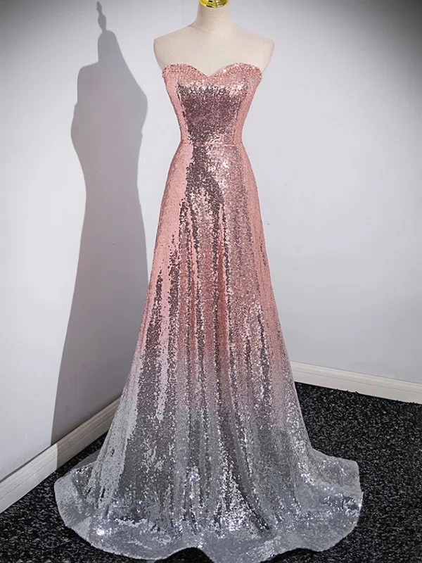 Ball Gown Strapless Sparkly Sequin Prom Dresses #Milly020124033