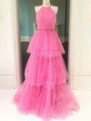 Glitter Ball Gown/Princess Halter Ruched Prom Dresses #Milly020124053