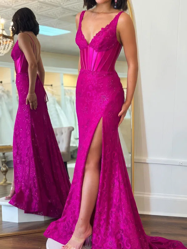 Glitter Sheath/Column V-neck Appliques Prom Dresses #Milly020124098