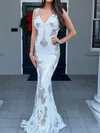 Glitter Trumpet/Mermaid V-neck Sleeveless Prom Dresses #Milly020124141