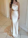 Unique Sheath/Column Satin One Shoulder Cut Out Prom Dresses #Milly020124151