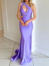 Mermaid One Shoulder Jersey Cut Out Prom Dresses With Ruched #Milly020124152