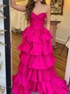 Corset Ball Gown/Princess Taffeta Sweetheart Ruffle Prom Dresses #Milly020124159