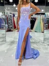 Glitter Sheath/Column Square Neck Appliques Prom Dresses #Milly020124170