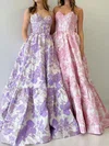 Corset Ball Gown/Princess Satin Sweetheart Floral Prom Dresses #Milly020124232