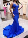 Mermaid V-neck Jersey Beaded Prom Dresses #Milly020124247