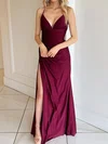 Sheath/Column V-neck Jersey Prom Dresses With Ruched #Milly020124281