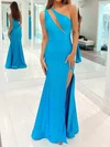Mermaid One Shoulder Jersey Cut Out Prom Dresses #Milly020124394