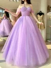 Glitter Ball Gown/Princess Off-the-shoulder Ruched Prom Dresses #Milly020124440