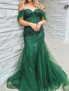Mermaid Off-the-shoulder Tulle Prom Dresses With Appliques #Milly020124444