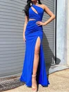 Sheath/Column One Shoulder Jersey Cut Out Prom Dresses With Ruched #Milly020124534