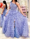 Corset Ball Gown/Princess Tulle One Shoulder Ruffle Prom Dresses #Milly020124552