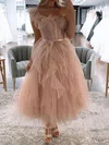 Princess One Shoulder Tulle Ruffle Prom Dresses #Milly020124562