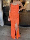 Sheath/Column Scoop Neck Sparkly Sequin Prom Dresses #Milly020124614