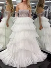 Puffy Ball Gown/Princess Organza Sweetheart Ruffle Prom Dresses #Milly020124695