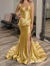 Corset Trumpet/Mermaid Satin Sweetheart Ruched Prom Dresses #Milly020124780