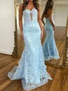 Corset Trumpet/Mermaid Tulle Sweetheart Appliques Prom Dresses #Milly020124784