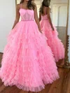 Cute Ball Gown/Princess Tulle Tiered Ruffle Prom Dresses #Milly020124790