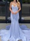 Mermaid Strapless Jersey Corset Beaded Prom Dresses #Milly020125260