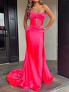 Corset Sheath/Column Satin Sweetheart Cut Out Prom Dresses #Milly020125332