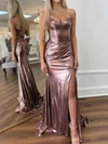 Corset Sheath/Column Metallic Sweetheart Ruched Prom Dresses #Milly020125367