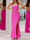 Elegant Sheath/Column Jersey Beaded Ruched Prom Dresses #Milly020125429