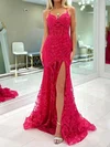 Corset Trumpet/Mermaid Tulle Sweetheart Appliques Prom Dresses #Milly020125446