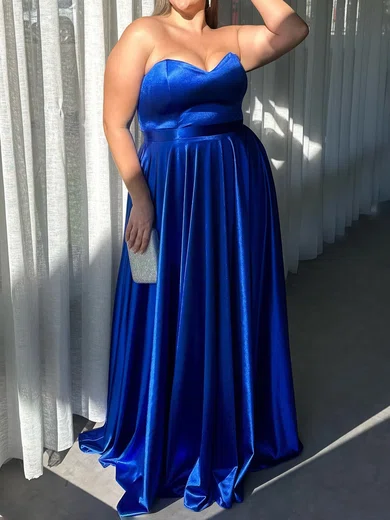 Ball Gown Strapless Satin Prom Dresses With Ruched #Milly020125468