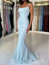 Mermaid Scoop Neck Beaded Sparkly Sequin Prom Dresses #Milly020125552