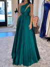 Ball Gown One Shoulder Satin Cut Out Pleated Prom Dresses #Milly020125634