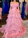 Puffy Ball Gown/Princess Organza Tiered Ruffle Prom Dresses #Milly020125654