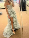 Corset Ball Gown/Princess Tulle Appliques Tiered Prom Dresses #Milly020125719