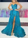 Ball Gown Strapless Tulle Tiered Prom Dresses With Appliques #Milly020125123