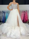 Corset Ball Gown/Princess Tulle Sweetheart Ruffle Prom Dresses #Milly020125145