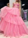 Cute Ball Gown/Princess Tulle Sweetheart Appliques Prom Dresses #Milly020125184