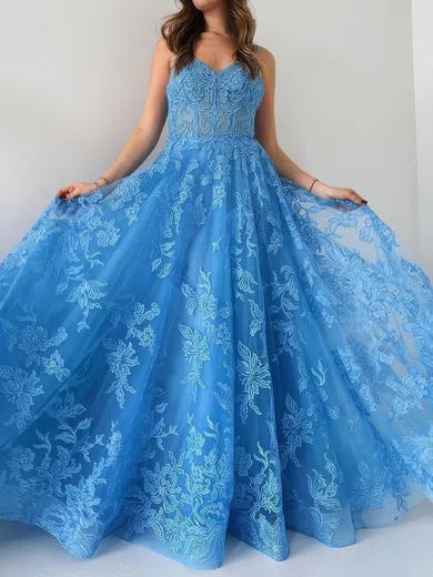 Ball Gown Sweetheart Tulle Corset Prom Dresses With Appliques #Milly020125227