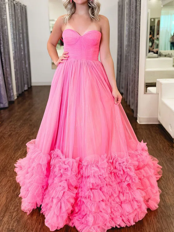 Glitter Ball Gown/Princess Sweetheart Ruffle Ruched Prom Dresses #Milly020125235