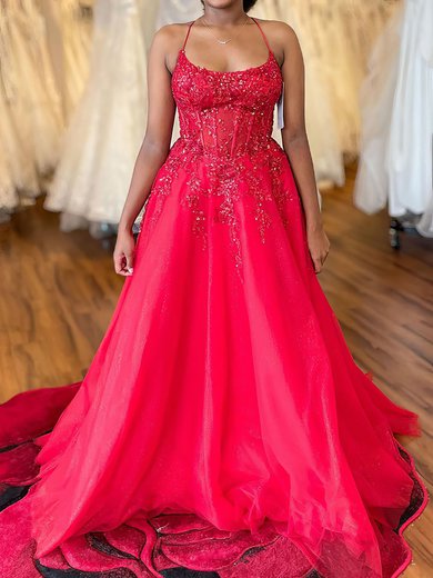 Glitter Ball Gown/Princess Appliques Ruched Prom Dresses #Milly020124986