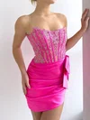 Corset Satin Straight Appliques Bodycon Homecoming Dresses #Milly02054776